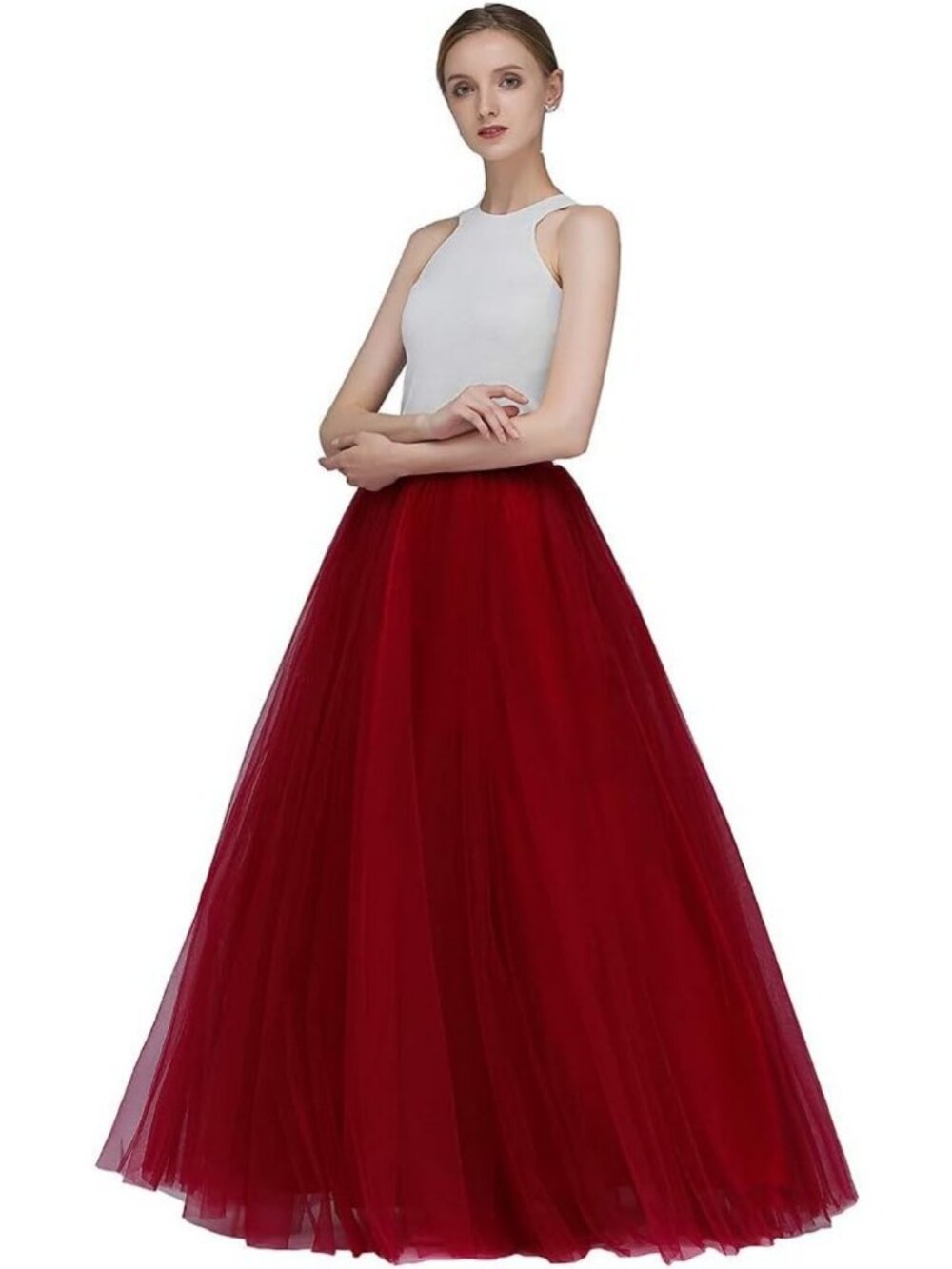A-Line Long Tulle Bridesmaid Skirt for Wedding, Evening Party, Prom Dress